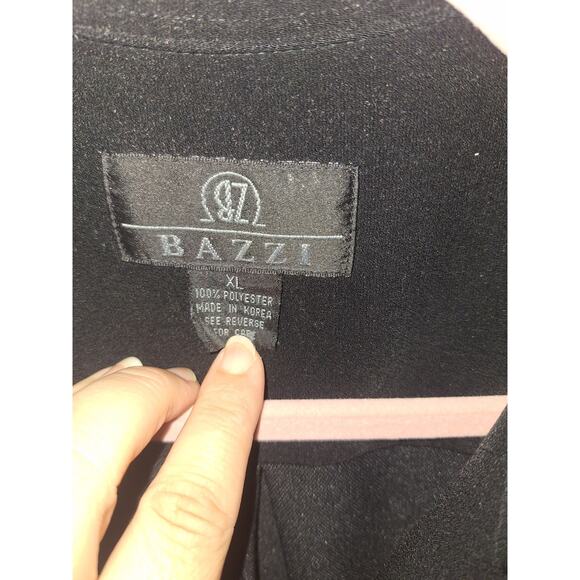 Bazzi Black Button Up Shacket Jacket Layer LagenLook XL Goth Whimsygoth Witchy - Picture 3 of 3